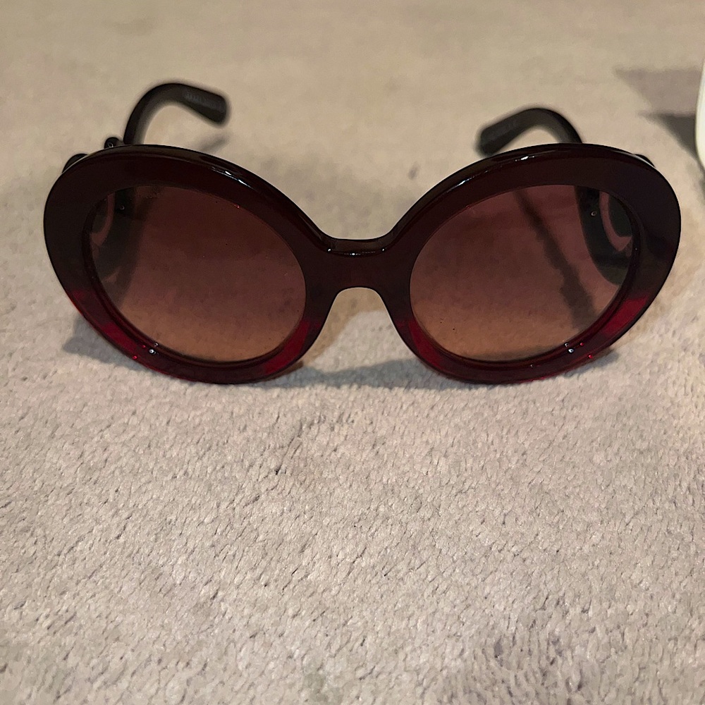 Prada Baroque sunglasses maroon burgundy color